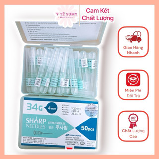 Hộp 50 kim 34G tiêm meso, tiêm căng bóng, trẻ hóa da