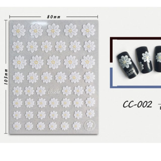 mã sticker hoa trắng mã cc