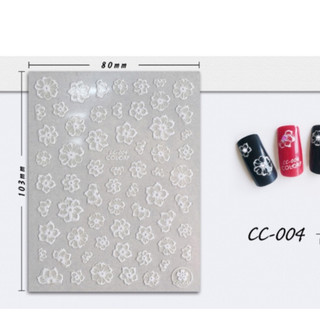 mã sticker hoa trắng mã cc
