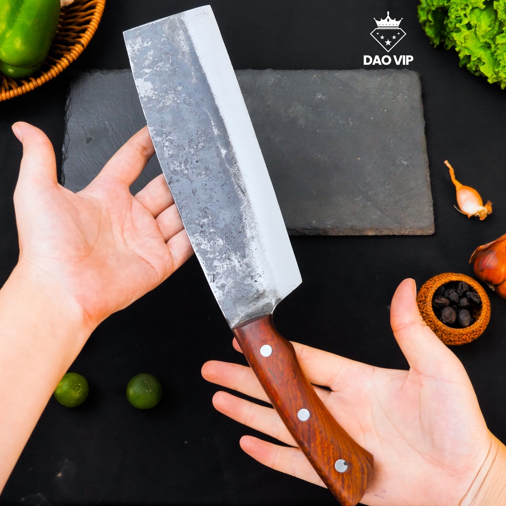 Dao chặt gà chặt cây nhíp xe cán cẩm MN21 DAO VIP