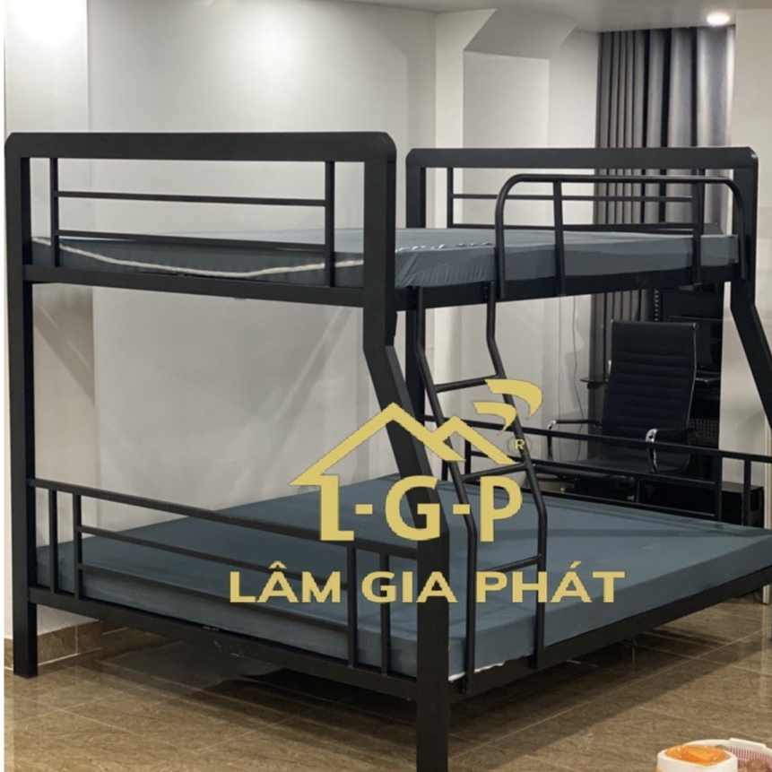 Giường 2 tầng sắt mới 100% đen