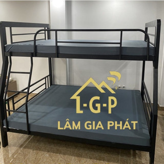 Giường 2 tầng sắt mới 100% đen