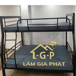 Giường 2 tầng sắt mới 100% đen