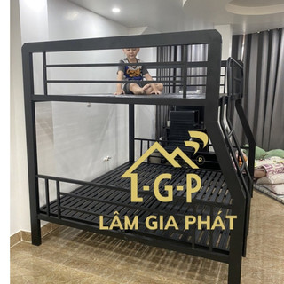 Giường 2 tầng sắt mới 100% đen