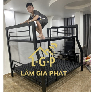 Giường 2 tầng sắt mới 100% đen