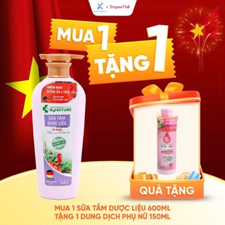 Sữa tắm dưỡng thể dược liệu thiên nhiên By NATURE 600g dưỡng da sáng khỏe, mịn màng.