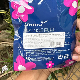 Mút đánh nền Aroma hộp 4 miếng