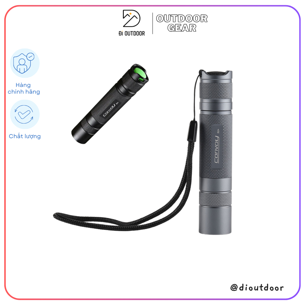 Đèn Pin Convoy S2+ SST40 5000K LED XML2 U2 – Đèn Pin EDC Chống Nước
