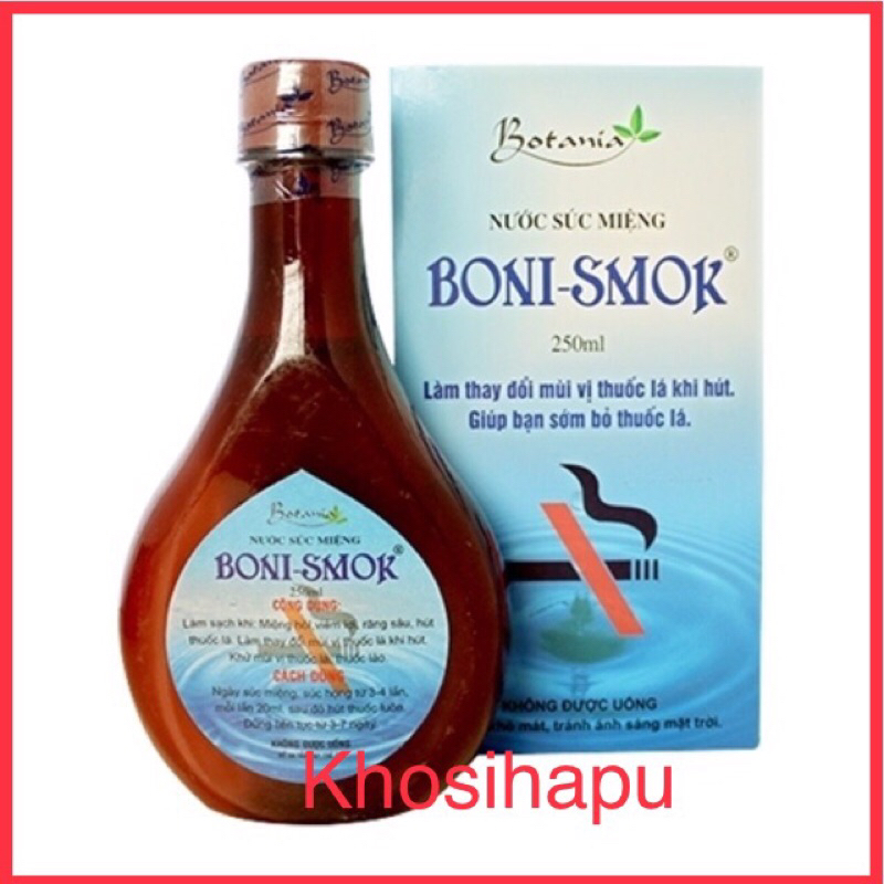 Nước súc miệng cai thuốc lá Boni-smok giúp cái thuốc lá thành công