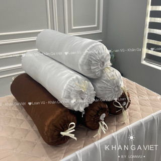 gối ÔM, gối kê chân spa dài 70cm lụa trơn