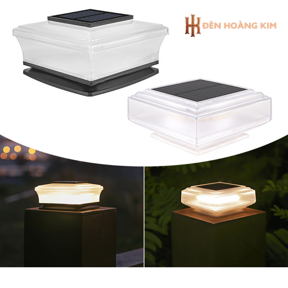 Đèn Trụ Cổng Năng Lượng Mặt Trời Phiên Bản Cao Cấp Dùng Ngoài Trời