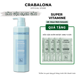 Dầu Gội CRABALONA Super Vitamine – Kiềm Dầu, Sạch Gàu, Chiết Xuất Trà Xanh (710ml)