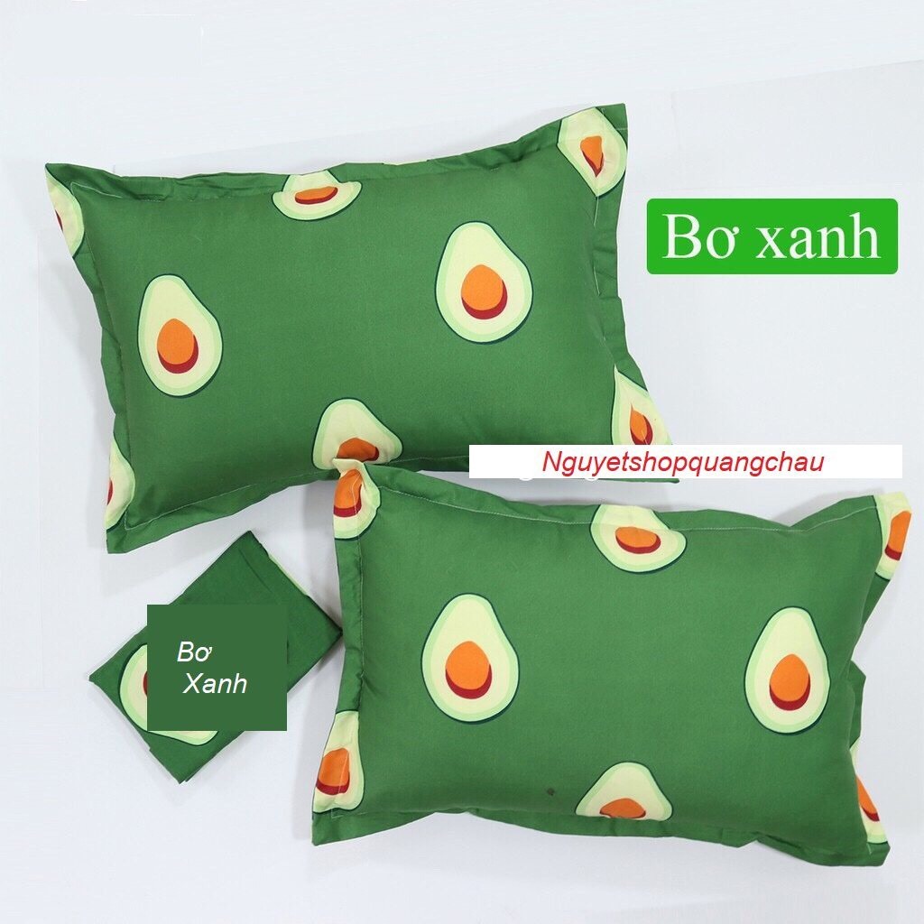 (XẢ HÀNG) Áo gối nằm, vỏ gối đầu poly cotton mẫu Bơ Xanh bao bọc gối nằm nhiều mẫu mới