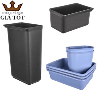 Thau và xô nhựa xe đẩy thu gom chén dĩa trong quán ăn,nhà hàng