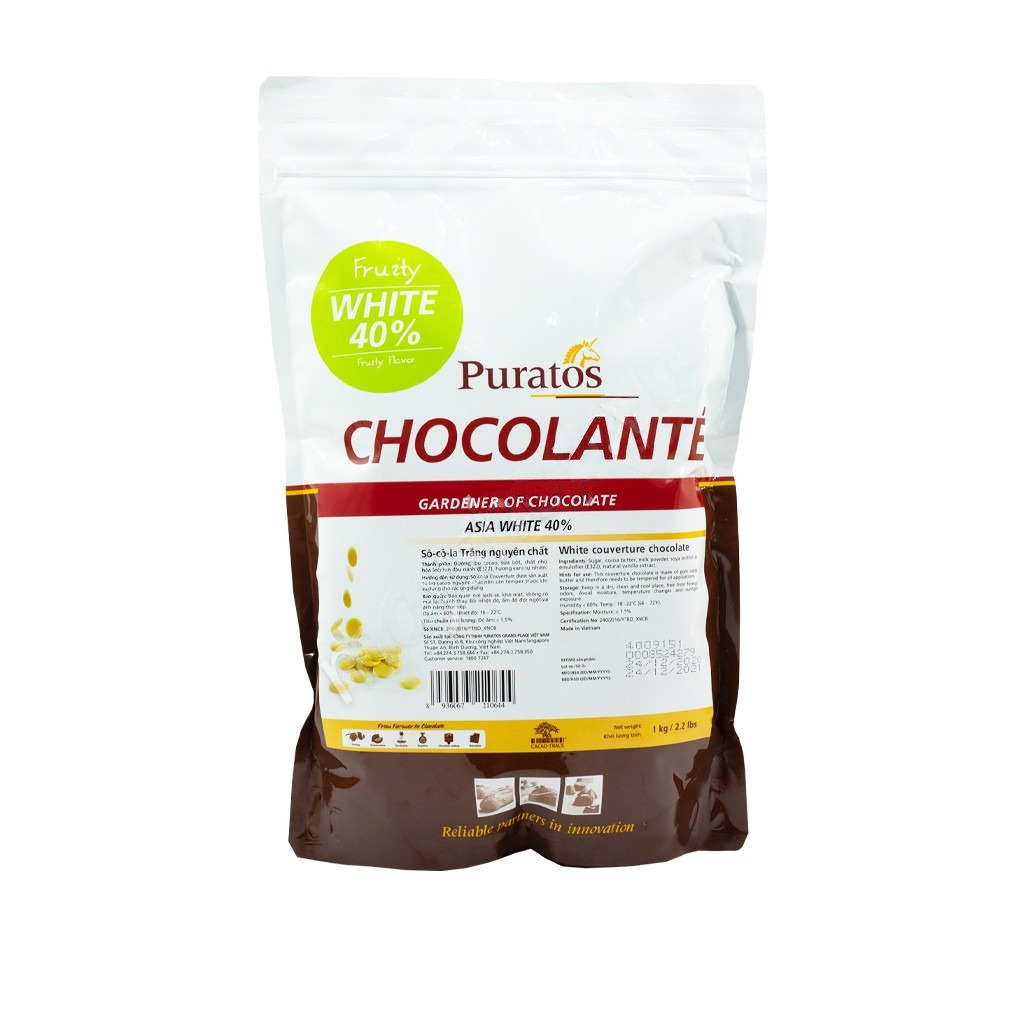 Socola TRẮNG Puratos 40% (100g)