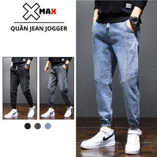 Quần jean jogger nam cạp chun co giãn 2 chiều bo gấu cực đẹp Quần bò nam phong cách Xmax B051