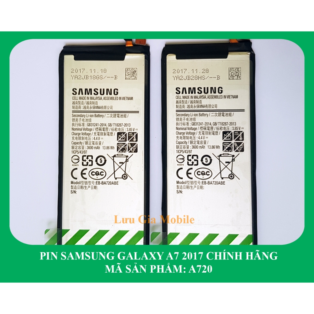 Pin Samsung Galaxy A7 2017 A720 công ty