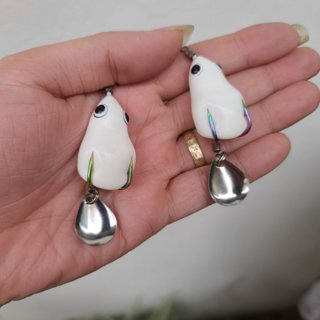  Mồi câu nhái hơi màu trắng ngọc trinh 8g đi nổi và 13g đi lửng - Mồi câu lure siêu nhậy 