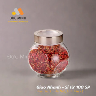 Hũ thủy tinh nghiêng đựng mỹ phẩm, các loại hạt, gia vị 50m, 180ml, 380ml