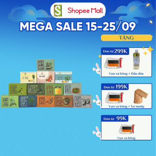 Xà Bông Sinh Dược - HTX Sinh Dược ,Xà Phòng Thảo Dược Bánh 100g - SD08