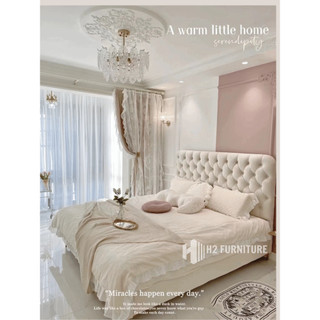 Giường ngủ bọc nì trám phong cách Hàn Quốc H2G1 kích thước lòng đệm 1m6x2m và 1m8x2m bảo hành 1 năm