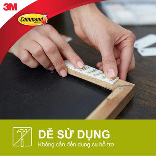 Miếng dán treo tranh trắng 7.2kg vỉ 8 miếng Command 3M 17206