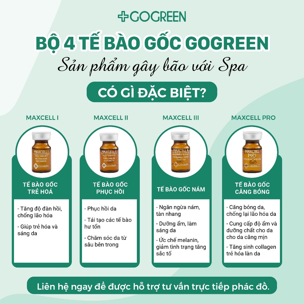 Tế bào gốc MaxCell GoGreen 1 lọ x 8ml