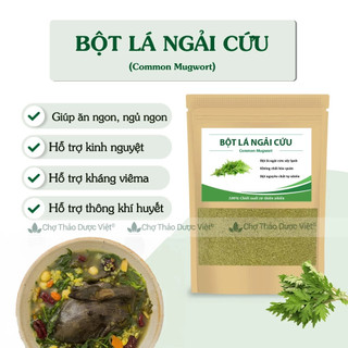 Bột ngải cứu nguyên chất 100g, xông giải cảm, ngâm chân, giảm đau nhức xương khớp