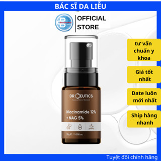 Serum B3 12% Dr Ceutics (30ml) Niacinamide 12% + NAG 5% tinh chất mờ thâm, giảm viêm đỏ, giảm mụn