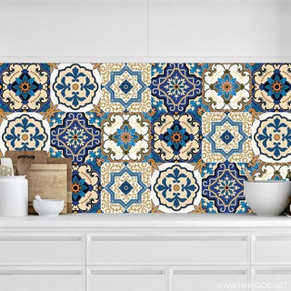  Decal Gạch Bông C76 - Set 30 ô 20x20cm - Decal Dán tường Dán bếp Trang trí nhà cửa - Viet Decor 