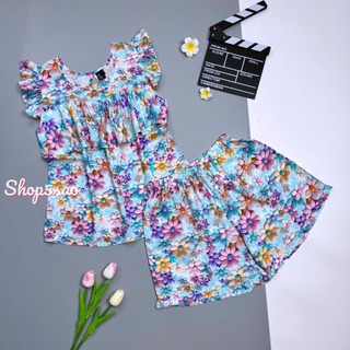 Đồ bộ tole nữ, bộ lanh mặc nhà, áo bèo ngực quần đùi VNXK F21 SHOP5SAO (43-75kg)