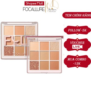 Bảng phấn mắt 9 ô FOCALLURE Soft Glam sắc tố cao, mềm mịn, lấp lánh, không phai màu FA-E01