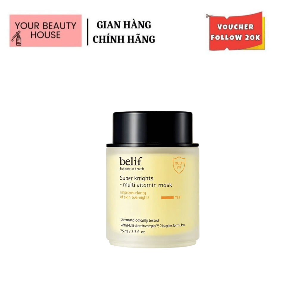 [Belif] Mặt nạ ngủ dưỡng ẩm và phục hồi da chuyên sâu belif Multi Vitamin Mask - 75ml