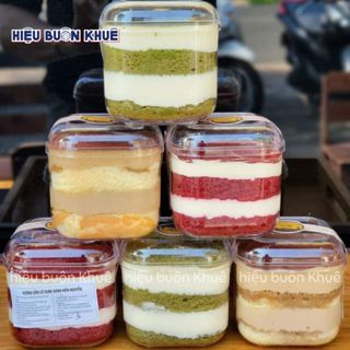 20 Hộp Mica Đựng Bánh Lạnh, Mousse, Tiramisu, Red Velvet Sang Trọng [2013]