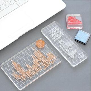 [Clear stamp] Cán dấu trong suốt (Acrylic block) để dán con dấu clear stamp