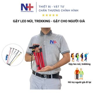 Gậy Chống Cho Người Già, Gậy Người Cao Tuổi, Gậy Trekking, Gậy Leo Núi Gấp Gọn Siêu Nhẹ- Gậy Gấp