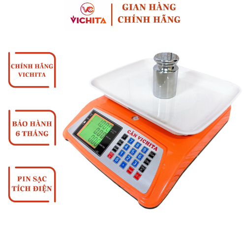 Cân điện tử VICHITA 10kg - 20kg, Cân tính tiền điện tử bán hàng giá rẻ