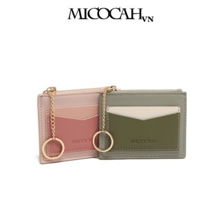 Ví da MICOCAH chính hãng màu pastel đựng thẻ nữ atm card mini EL002