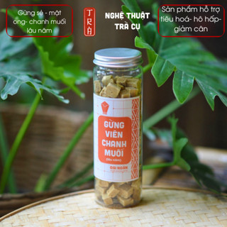 Mứt gừng chanh muối mật ong công thức riêng không dùng đường trắng túi ziper 500gr hủ pet 225gr