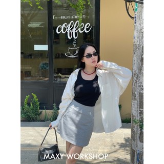 Áo sơ mi dáng rộng đuôi tôm Oversize Shirt Maxy Workshop