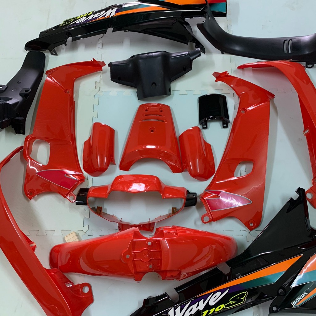 Bộ dàn áo xe wave ZX -wave alpha 110 -wave thái -wave nhỏ 2000-2006 -nhựa trắng loại 1