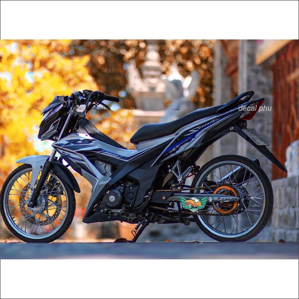Tem rời xe Sonic xám bạc đen (A)