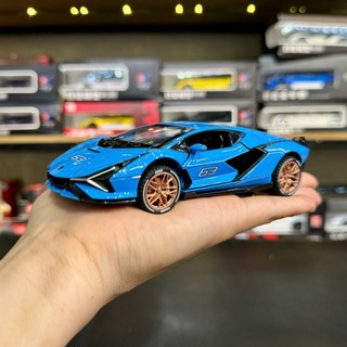 Mô hình xe Lamborghini Sian FKP tỉ lệ 1:32 hãng XHD màu xanh dương