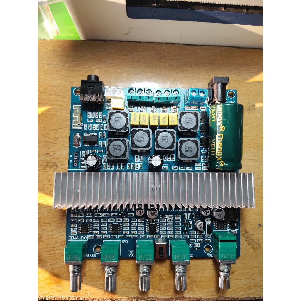 Mạch khuếch đại âm thanh Gemaudio 2.1 chip TPA3116D2 lõi kép công suất 2x50w+100w sub (Không bụp loa