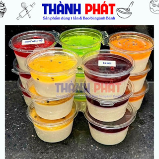 Hủ sốt 4oz nắp liền đựng panna cotta 100ml -topping trà sữa,bánh flan,sữa chua nếp cẩm chắn chắn không đổ nước