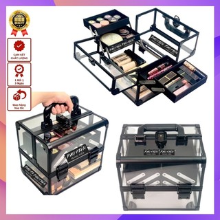  Cốp Đựng Đồ Trang Điểm Cá Nhân - Làm Nail - Nối Mi Trong Suốt 4 Ngăn - Hộp Đựng Trang Điểm Cá Nhân Suốt - B01 
