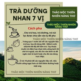 Trà Dưỡng Nhan 7 Vị -  Bảy Vị - Trà Thảo Mộc Thiên Nhiên - Trà Hoa Cúc Vàng, Nụ Hồng, Kỉ Tử, Táo Lát, Long Nhãn T35