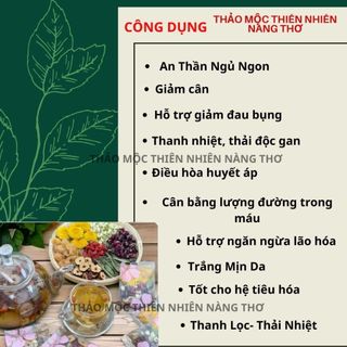 Trà Dưỡng Nhan 7 Vị -  Bảy Vị - Trà Thảo Mộc Thiên Nhiên - Trà Hoa Cúc Vàng, Nụ Hồng, Kỉ Tử, Táo Lát, Long Nhãn T35