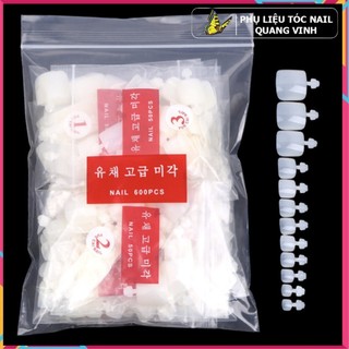 Móng úp, móng nối chân bịch 500 móng (có tai)
