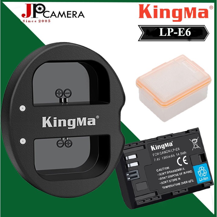 Bộ 1 pin 1 sạc máy ảnh Kingma cho Canon LP-E6